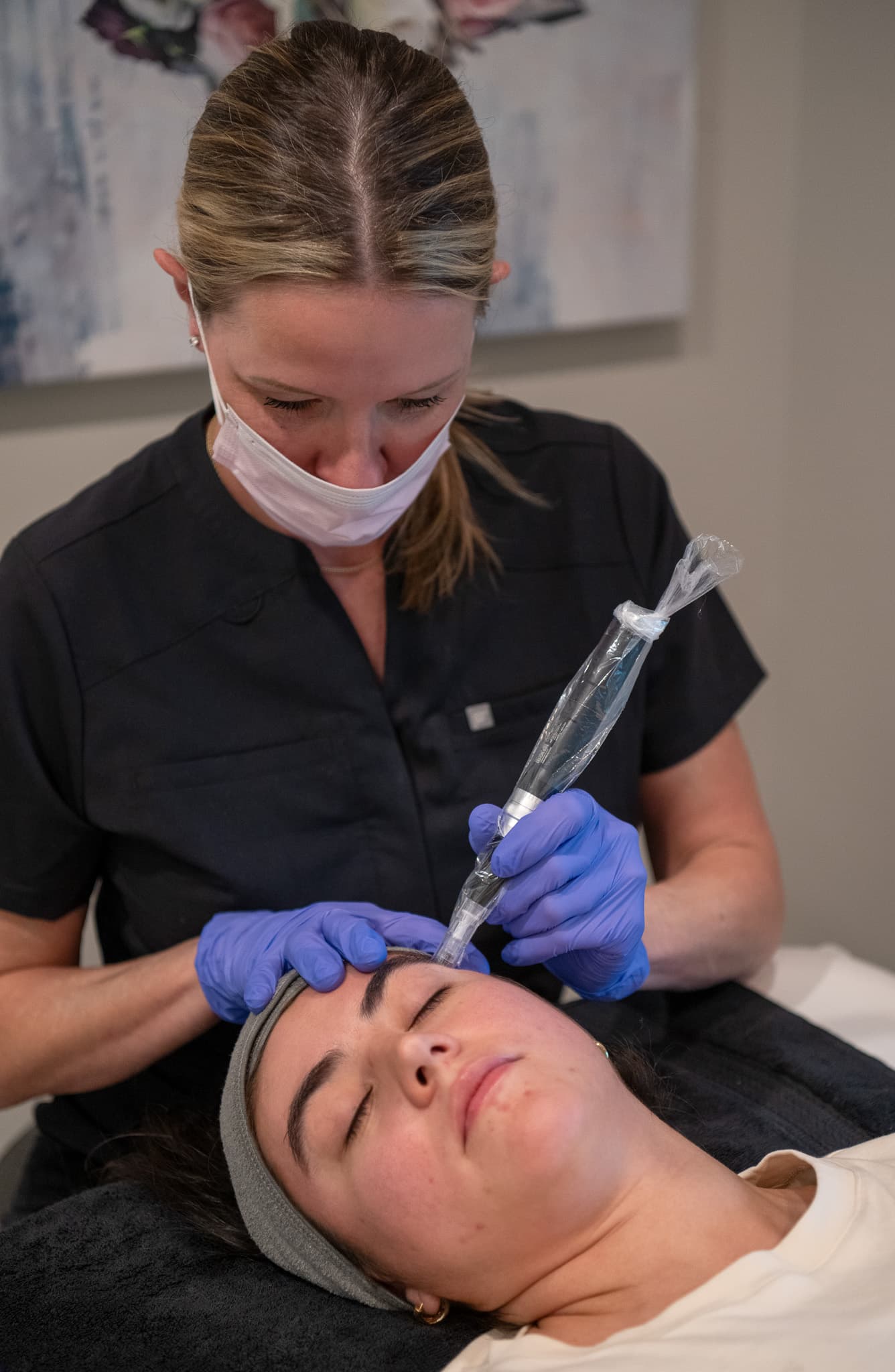 Microneedling treatment at 512 Skincare on the FDA-approved Collagen Pen